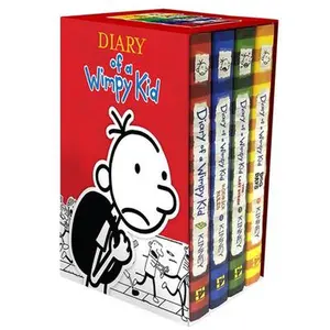 Diary of a Wimpy Kid Box of Books 1-4 Hardcover Gift Set: Diary of a Wimpy Kid, Rodrick Rules, the Last Straw, Dog Days -- Jeff Kinney, Mixed Media Product