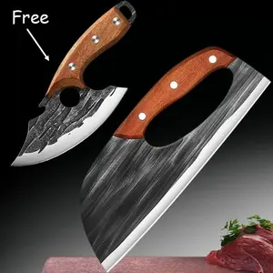 AWEE 2PCS Precision Forged Kitchen Knife - Sharp and Durable Meat Cutter Knife - Ergonomic Non-Slip Handle and Forged Blade for Precise Cutting household knife chef  knifes meat cleaver knife chef gift kitchen  knives