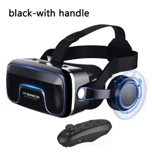 Multifunctional Button Virtual Reality Glasses, Head-mounted 3D Stereo Headphones VR Glasses