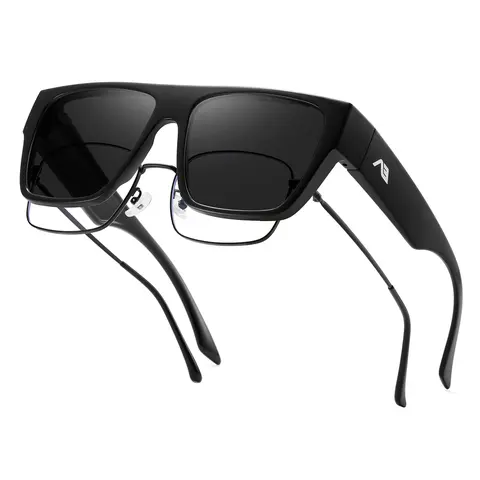 Kimorn Unisex Polarized Square Fit-Over Sunglasses - High Quality Trendy Casual UV400 Protection Lightweight Frame, Extra Side Coverage, Driving Shades, Sunglasses for Women, Mens Gifts, Gifts Adults