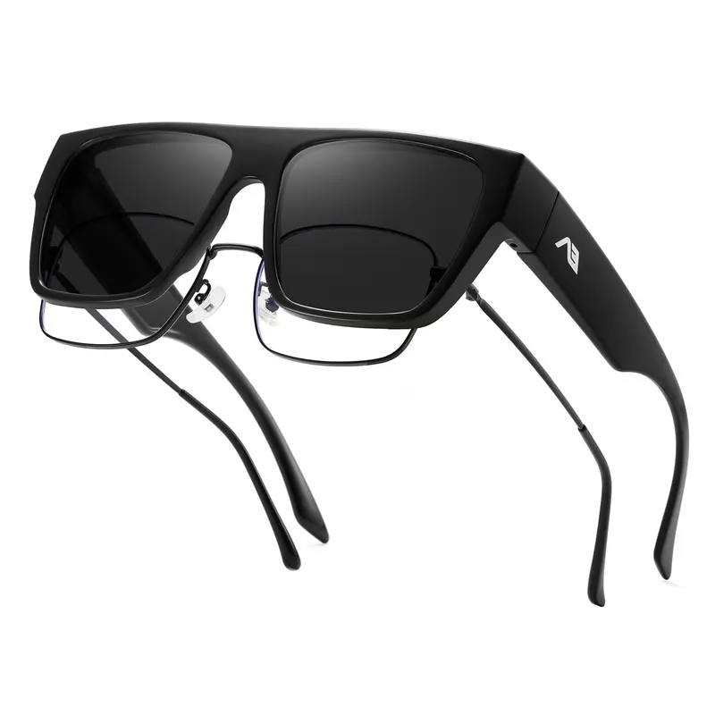Kimorn Unisex Polarized Square Fit-Over Sunglasses - High Quality Trendy Casual UV400 Protection Lightweight Frame, Extra Side Coverage, Driving Shades, Sunglasses for Women, Mens Gifts, Gifts Adults