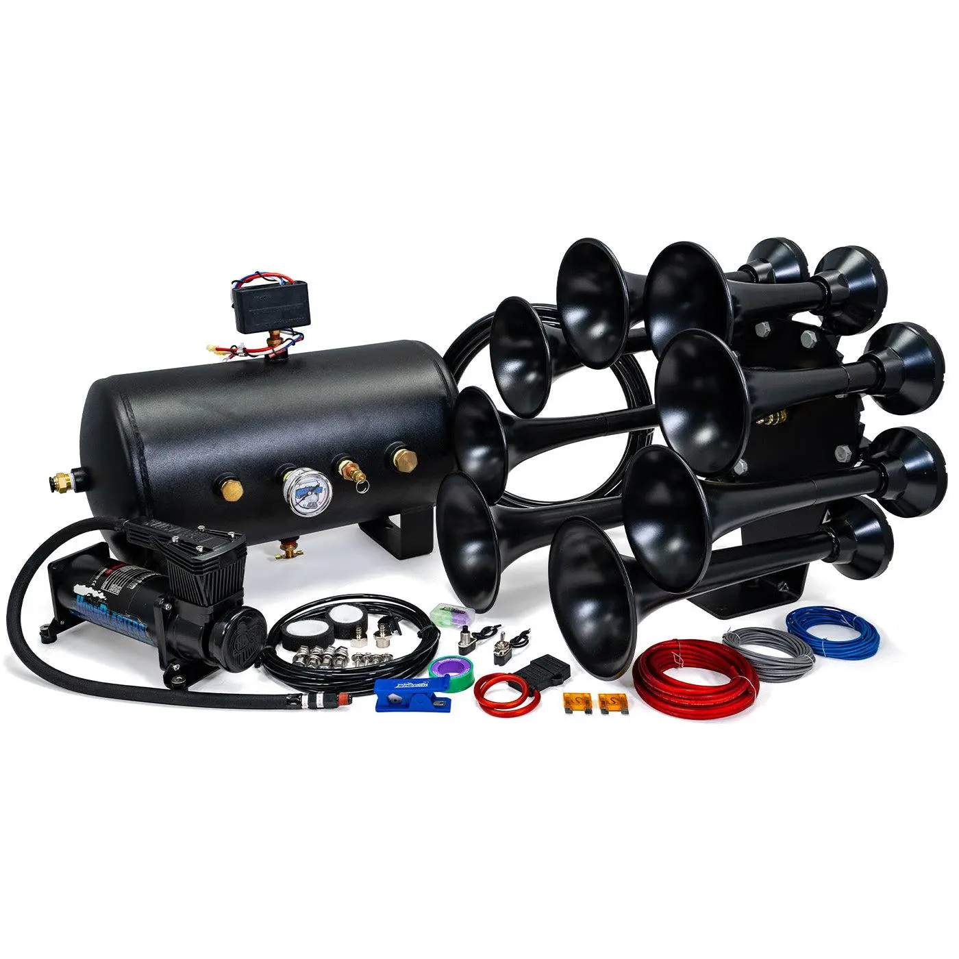 HornBlasters Octohorn 544K Train Horn Kit | 5-Gallon 150 PSI | 12-Volt DC HornBlasters Octohorn 544K Train Horn Kit | 5-Gallon 150 PSI | 12-Volt DC