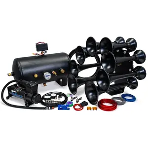 HornBlasters Octohorn 544K Train Horn Kit | 5-Gallon 150 PSI | 12-Volt DC