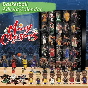 Basketball Advent Calendar Collectible Mini Figures 24 Days Christmas Countdown