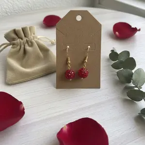 Chakra Disco Dangles Grounding Red Beaded Earrings with Gold Hooks for Women's Fashion Accessories simple style jewelry