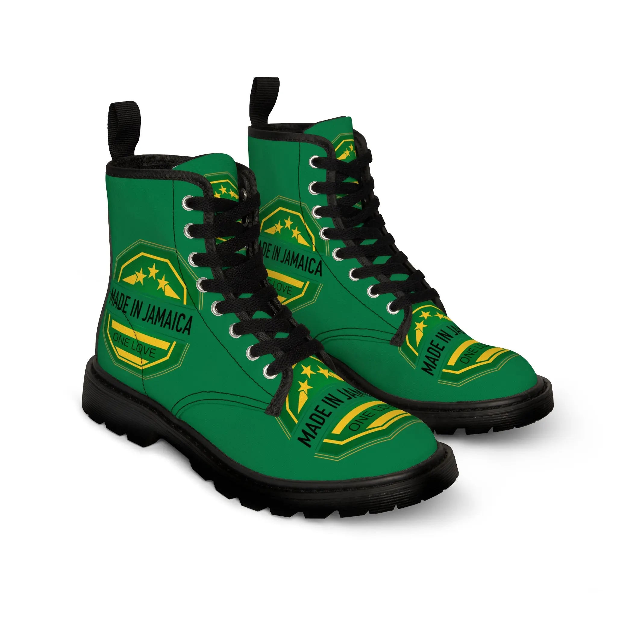 Green Men's Canvas Boots