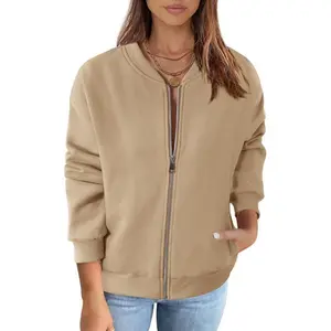 MEROKEETY Women’s Zip Up Sweatshirt Jacket – 2025 Fall Long Sleeve Casual Oversized Pullover with Pockets, Cozy Streetwear & Everyday Layering