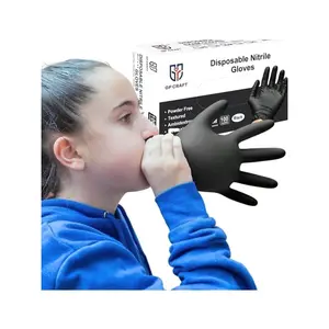 100pc Disposable Nitrile 4-Mil Latex Free Tattto Nail Hair Salon Cleaning Gloves