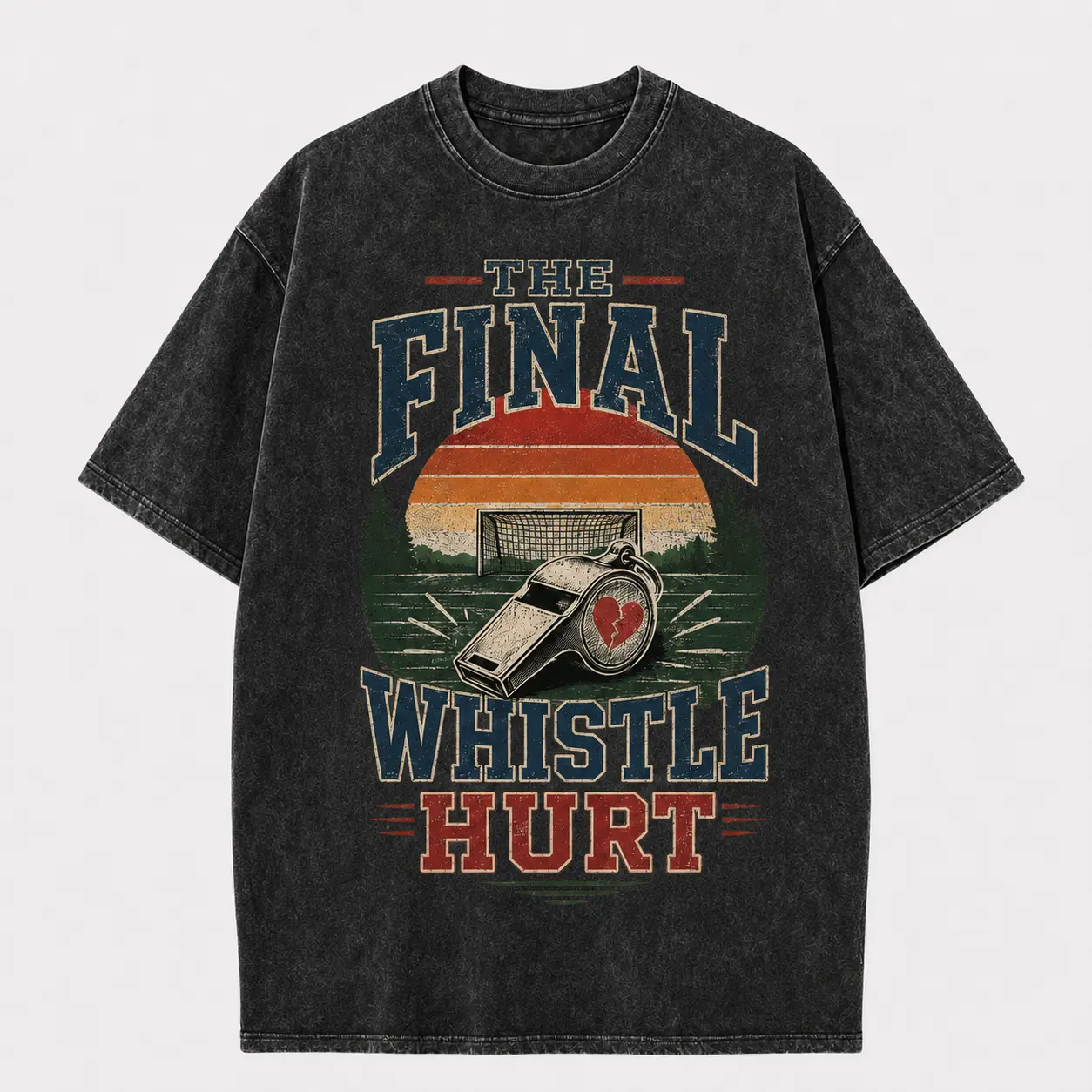 Soccer Final Graphic T Shirt for Women Men Unisex Black White Short Sleeve Tee Football Fan Whistle Print Shirt Match Day Sports Lover Casual Idea