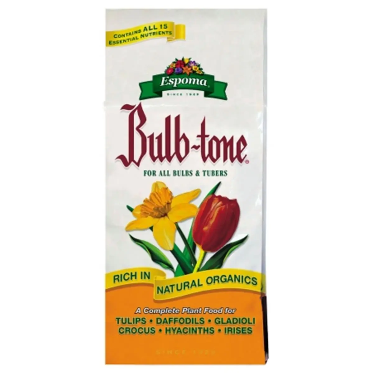 Espoma Organic Bulb-Tone 4-10-6 Slow Release Fertilizer, 4 Lbs Complete Balanced NPK Plant Food for Tulip Soil, Home Improvement Garden Supplies