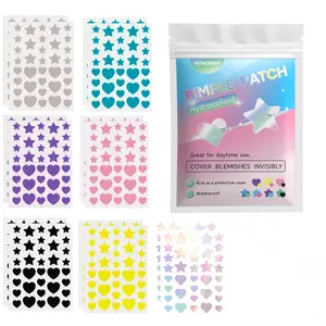 504 Star Heart Acne Patches, High Aesthetic Emergency Tool, Invisible Gel Quick Absorption, Reduces Swelling, Star Design, Essential for Students