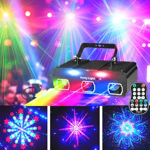 Party Lights DJ Disco lights 3D pattern effects Sound sensing Laser flash Stage Projector Family Show Christmas Halloween Party Birthday decoration Wedding Club KTV bar Karaoke dance decoration atmospheric lights