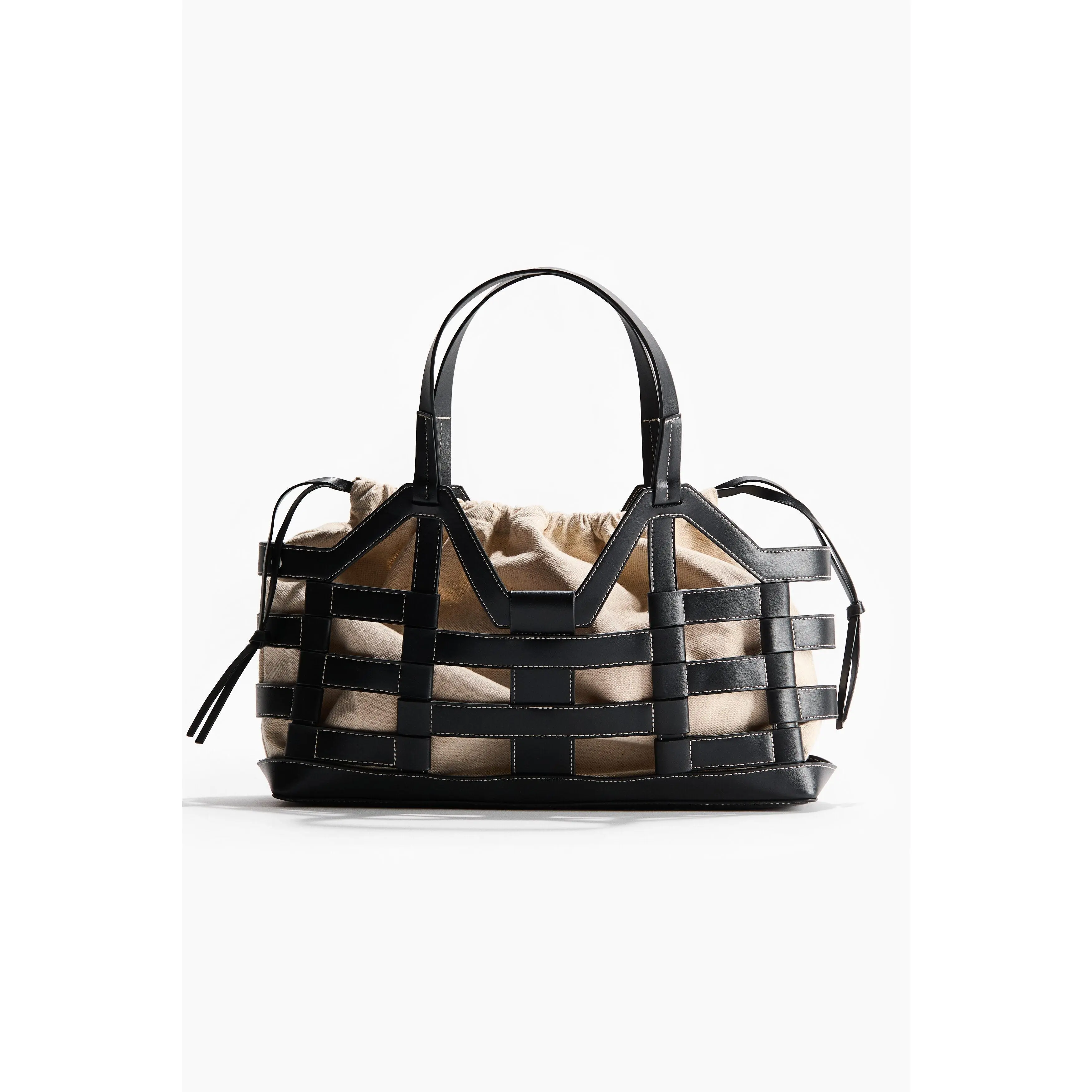 H&M Large drawstring-detail tote bag H&M Large drawstring-detail tote bag