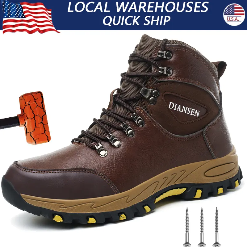 Steel Toe Cap Shoes For Men Work Boots Puncture-Proof Work Safety Shoes Protective Working Shoes Male Footwear Security Sneakers Indestructible Protective Boots