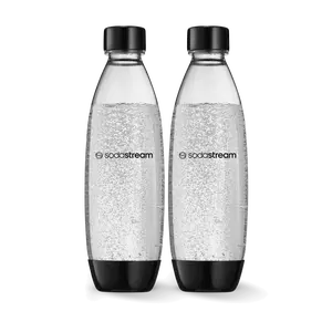 SodaStream 1L Slim Dishwasher Safe Bottles Twin Pack - Black SodaStream 1L Slim Dishwasher Safe Bottles Twin Pack - Black