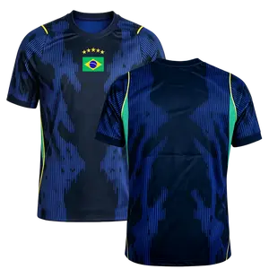 2026 Brazil National High-Performance Sports Wear, Breathable Mesh Football Top, Lightweight Moisture-Wicking Soccer Shirt, All Seasons Casual Style