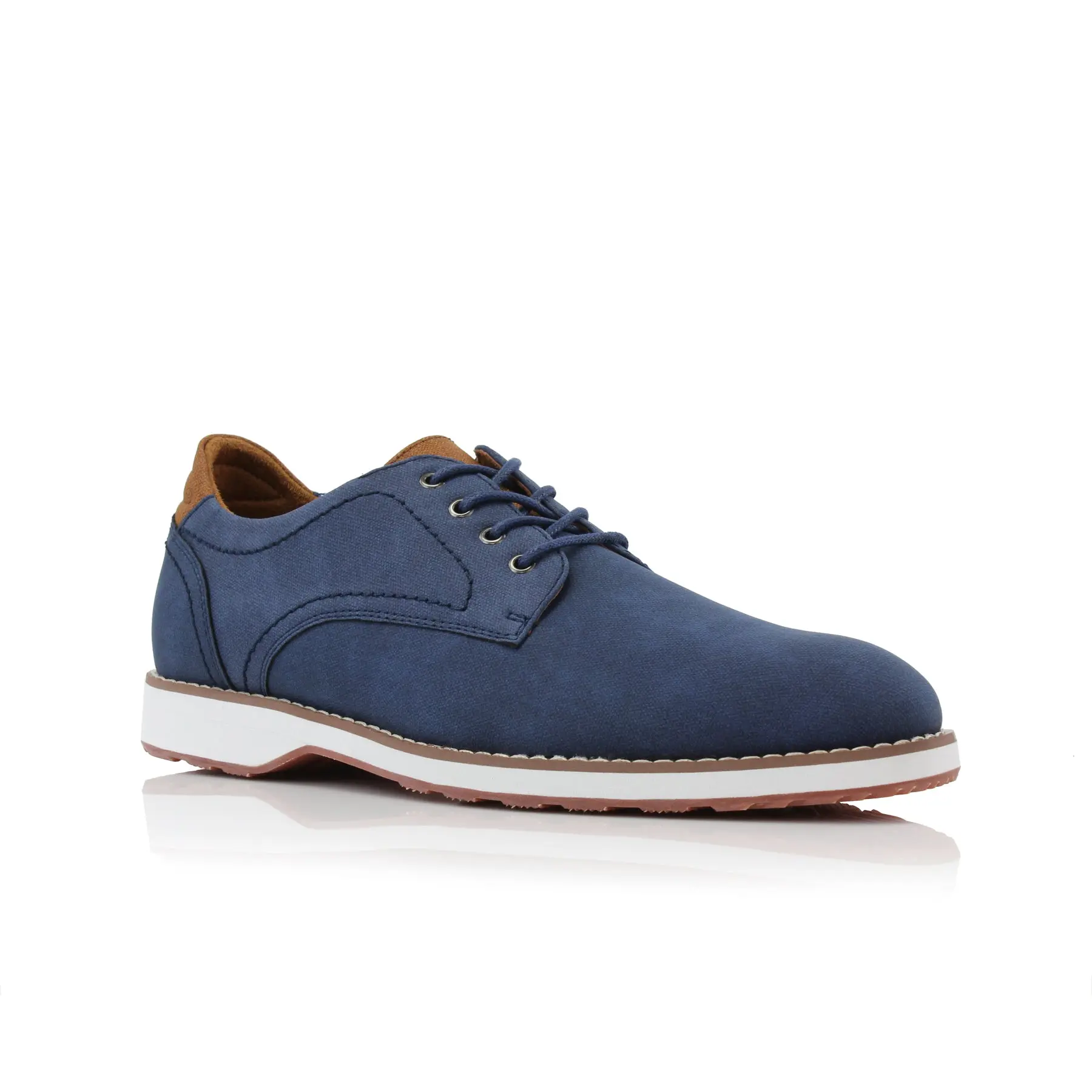 Ferro Aldo Thomas casual canvas derby everyday sneaker, in Ocean Blue, Men's Size 6.5 - 13