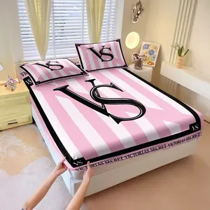 Victoria'S Secret Core Bedding Collection Features Soft and Comfortable Fitted Sheet Sets, Designed with the Brand'S Signature Sweet and Sensual Style, Perfect for All Seasons.