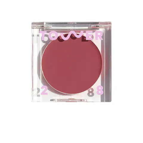 Tower 28 Beachplease Luminous Tinted Balm - Office Hours, 4.5g Beauty Makeup Cosmetic with Blendable Blush Cream, Titanium Brush, Aloe + Green Tea Infusion for Lip Color Enhancement
