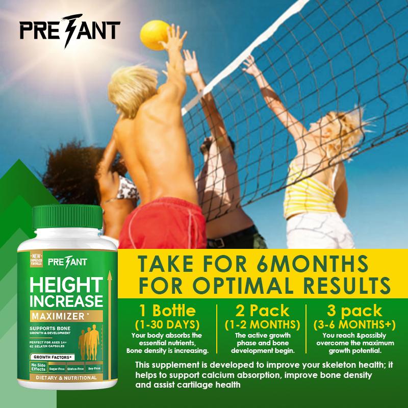 2025PRETANT Growth Support Capsules – Natural Nutritional Formula with Calcium for Bone Strength & Development | Daily Wellness Supplement