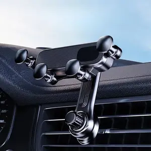 Car Vent Phone Mount Gravity Cell Phone Holder[Never Blocking]Vent With 360 ° Rotating Extension Rod Arm, Hands Free Universal Extension Metal Hook Air Vent Phone Holder Car Fit for Most Phones