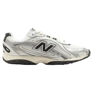 NEW BALANCE U204LSWD 204L Unisex Lace-Up Closed Sneakers - Silver Metallic/Black/Cream, Mesh Upper, Chunky Trainer, Casual Walking Shoes, All Seasons, Authenticity Assurance, Ready to Ship, US W 10 Footwear