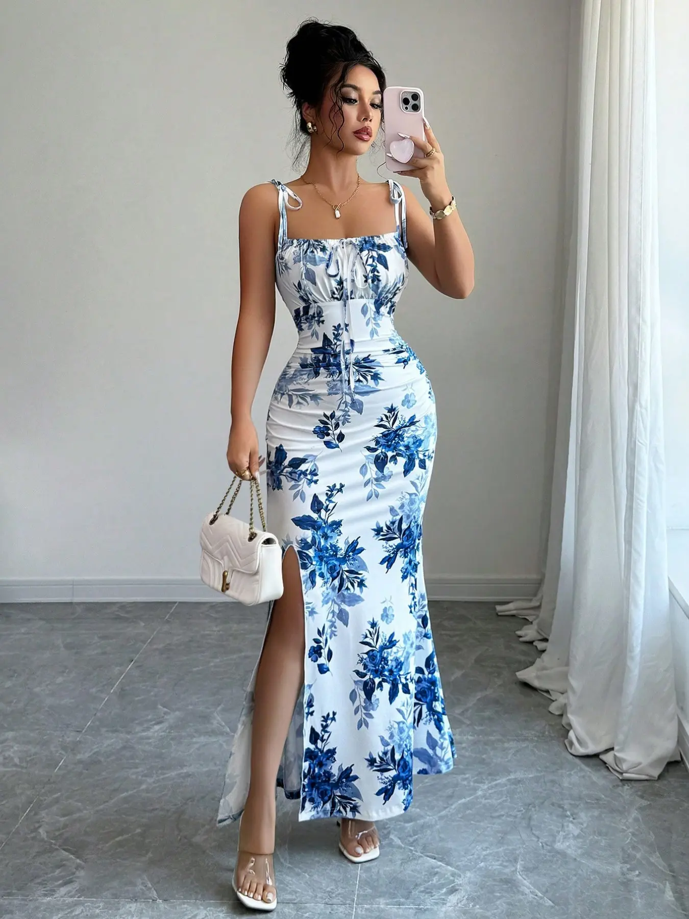 princess polly baby blue dress The Updated Sweater + Dress Set Makes Fall Outfits Easy main image 0