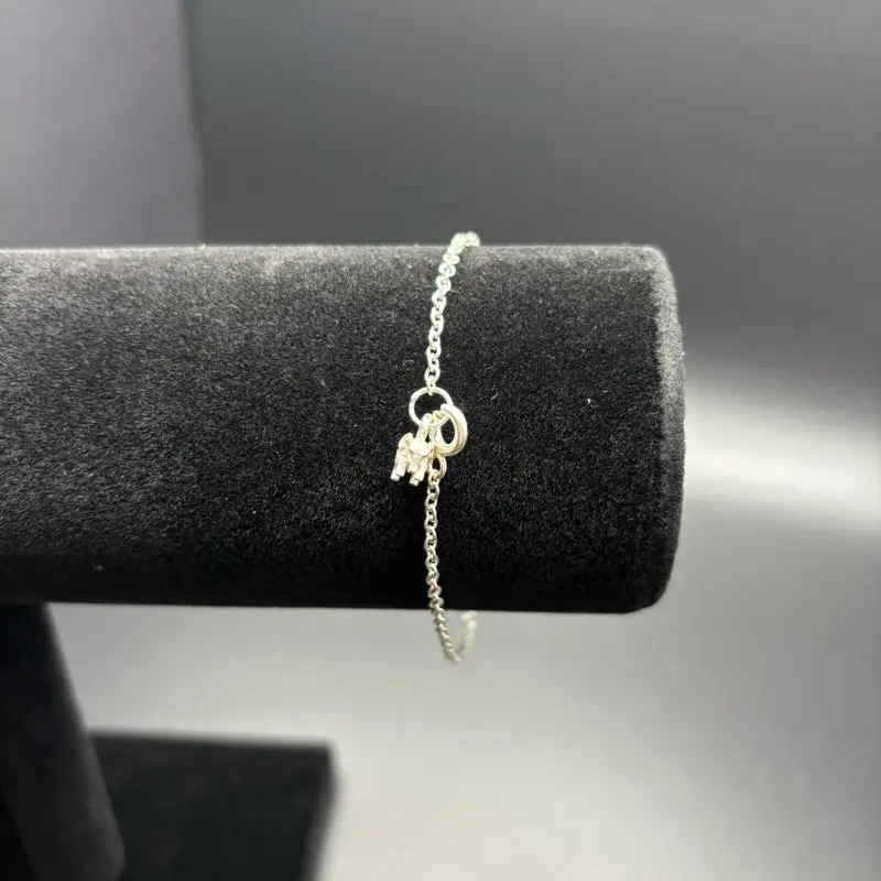 African Elephant Silver Bracelet