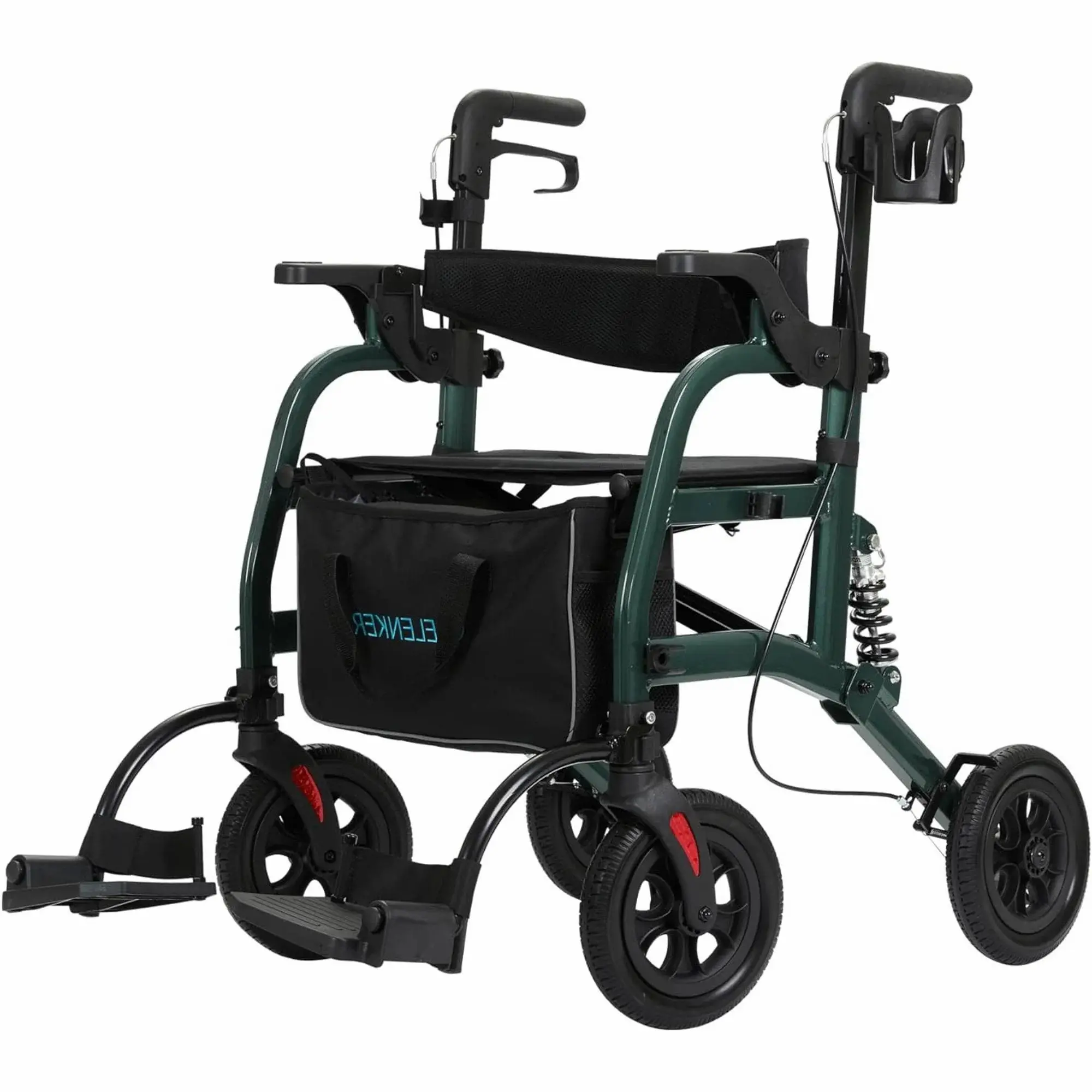 ELENKER HFK-9294 All-Terrain 2-in-1 Shock-Absorbing Rollator