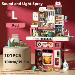 Spray Kitchen Toy for Kids: Realistic Design, Water-Spraying Utensils, And Playset for Ages 3-6 (No AA Batteries Included)
