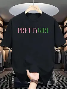 100% Cotton Pretty Girl Aka Beauty Style T-Shirt, Women's Men's Graphic Tee Causal Tops