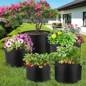 5-Pack 5 Gallon Grow Bags | Heavy-Duty Fabric Planter Pots with Handles for Tomatoes, Potatoes & Vegetables