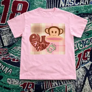 Paul Frank Plaid Graphic Baby Tee – Julius Y2K Aesthetic Top