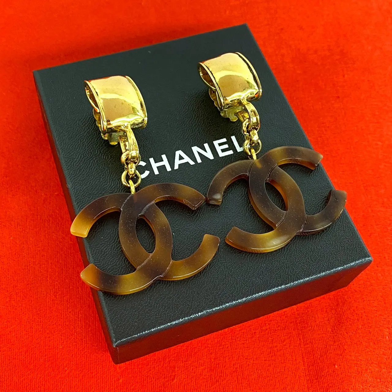 Pre-owned CHANEL Plastic Small Leather Goods Earrings