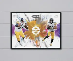 Prizm Jerome Bettis/Hines Ward 2026 Colorblast 12x17 Poster Pittsburg Steelers