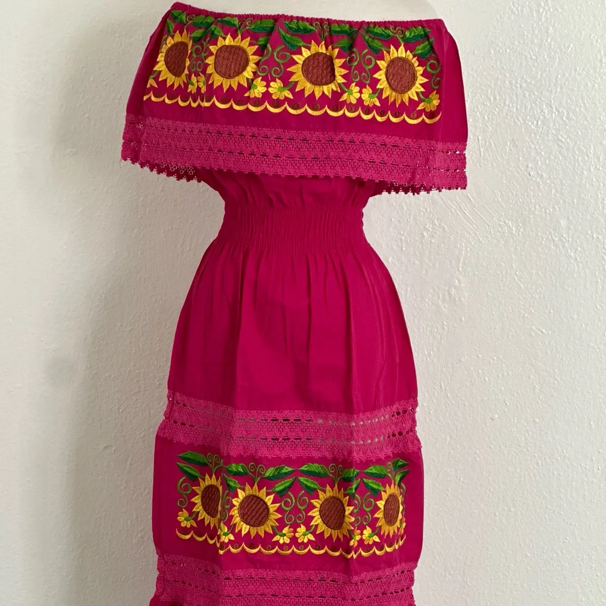 Sunflower Splendor: Traditional Mexican Girasol Dress size small Womenswear Clothing