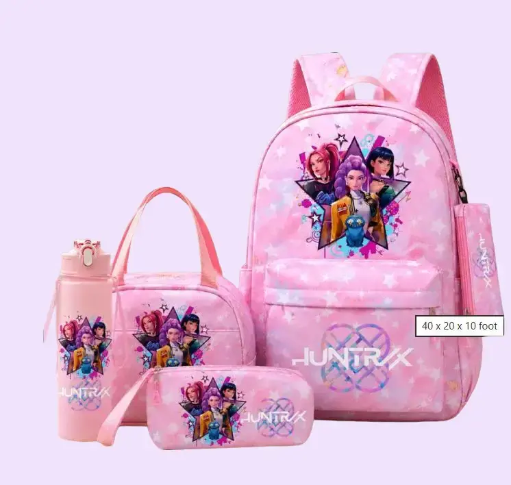 BOOKBAG KPop Demon Hunters HUNTR- Back to School Bookbag, Anime KPop Gift for Students