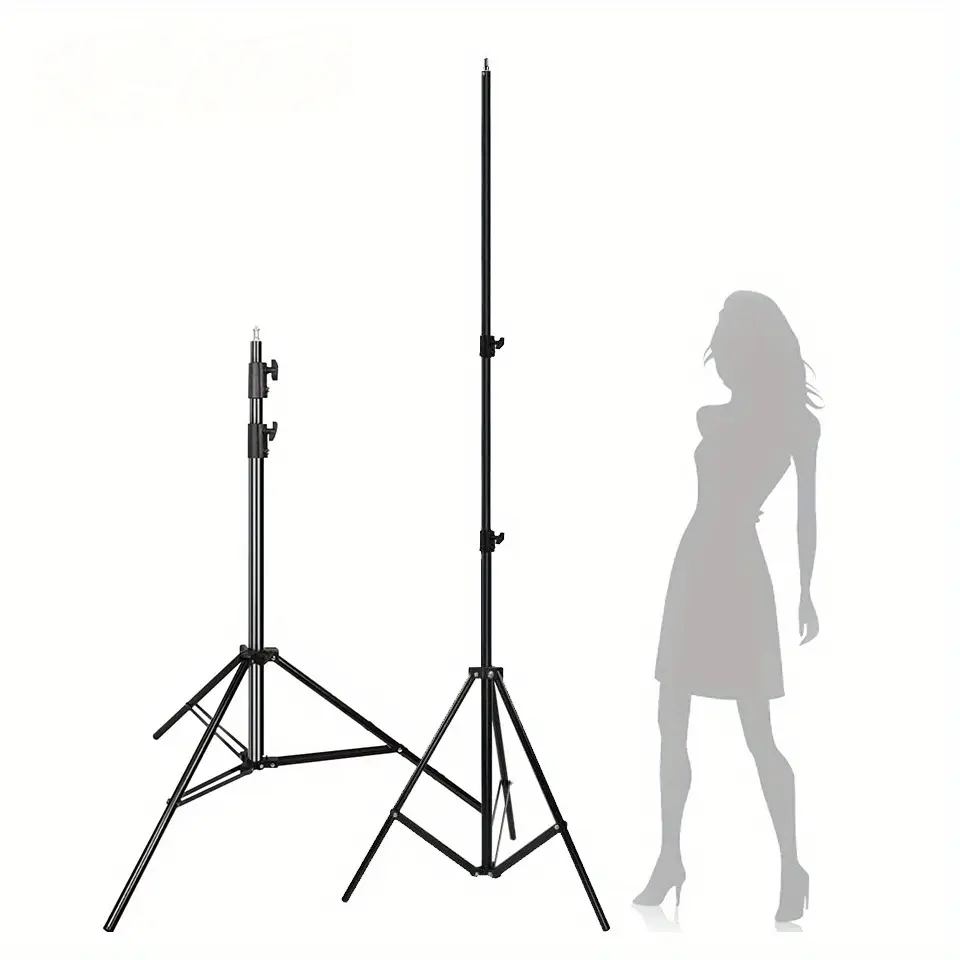[1pc Professional Video Tripod Stand] 1pc SWDPORT 9.5 Feet Professional Video Tripod Stand, Heavy Duty Adjustable Stand with 1/4" Screw for Softbox, Photo Studio, Speedlight Flash - No Battery Required