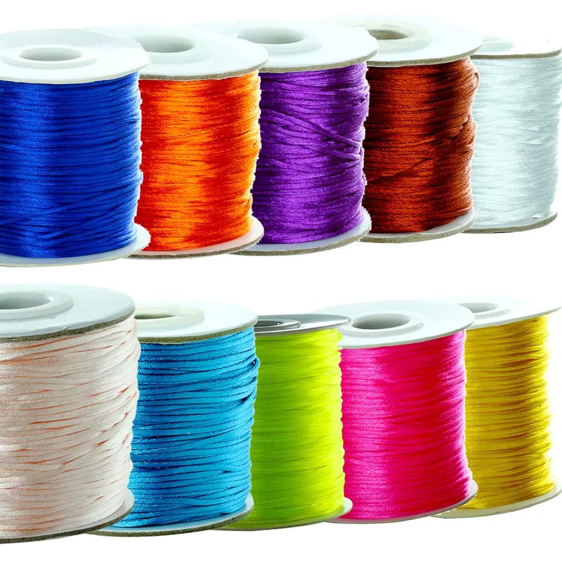 50 80yards/roll 1.5/2mm Korean Braided Macrame Nylon Cord Rope For Chinese Knot Jewelry Making DIY Bracelet Accessories