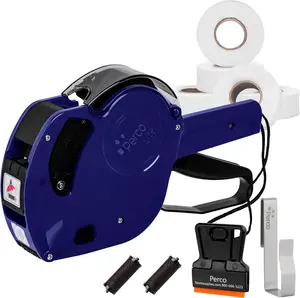 Perco Lite 1 Line Price Gun with Price-Marking Labels Kit — Includes 5,000 Blank White Labels, 1 Gun Clip, 2 Ink Rollers — 1 Ink Roll & Labels Preloaded — Ideal for Retail Pricing, Inventory, and More