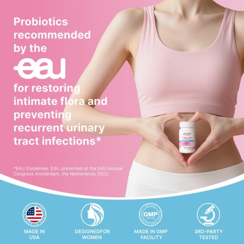 Gynable Female Probiotic for Women- Female Probiotic for pH Balance,Upgraded to 10 Billion CFU Probiotics Odor Control, Yeast Balance, Promote Healthy Viginal Flora & Feminine Health Edible Dietary
