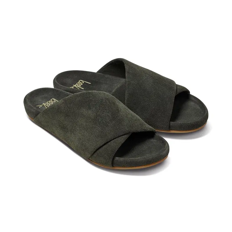beek KEA Suede Slide Sandals - Ivy Women's Summer Walking Shoes with Memory Foam Footbed & Rubber Outsole for Enhanced Grip