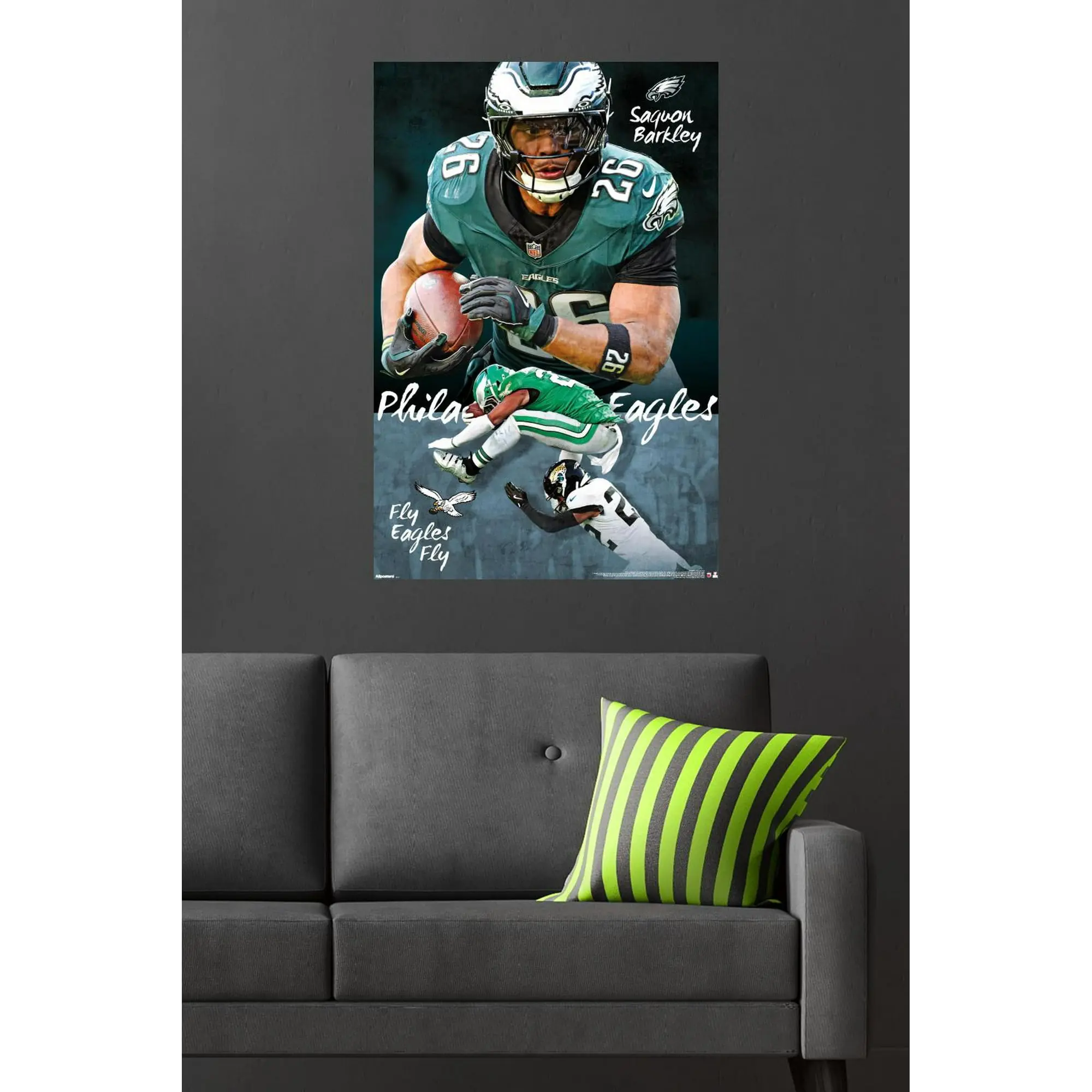 Philadelph1a Eagles - Saquon Barkley 25 Wall Poster
