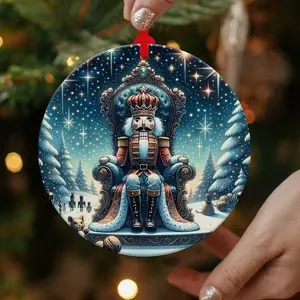 Round Ceramic Nutcracker Ornament – A Timeless Holiday Decoration & Gift Idea
