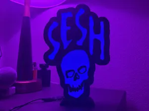 Sesh sign | Room Decor | Bones