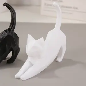 Cat-Shaped Ring Holder, Single Piece 3D Printed and Cat Model, Perfect for Wedding Rings, Birthday Gift, Jewelry Tower