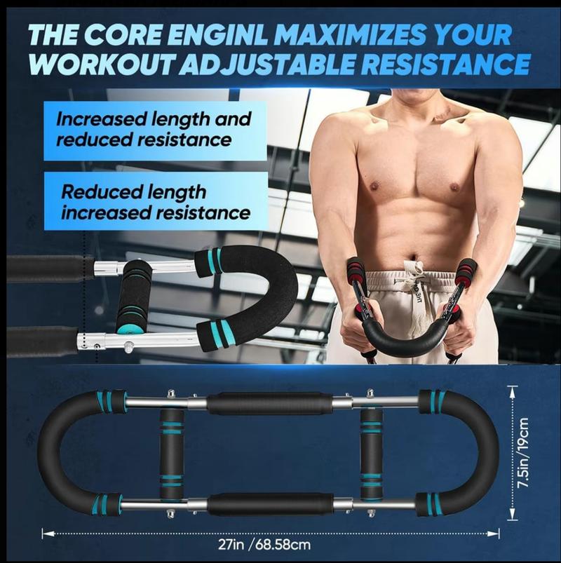 Terra Gym Arm Trainer，Chest workoutStrengthen Chest and Arm Muscles Men's FitnessTrainer Detachable Portable Spring ResistanceHome Fitness Equipment #dealsforyoudays Adjustable Hand Strengthener