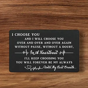 love card. custom laser-engraved on aluminum card