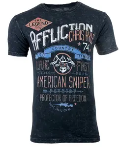 Affliction Men's T-shirt CK CROSSHAIRS Black