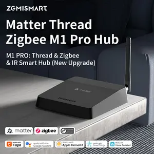 Zemismart Matter Wireless Hub Built in IR Thread Zigbee Tuya Bridge Integrates with Home Google SmartThings Home Tuya Control M1 Pro